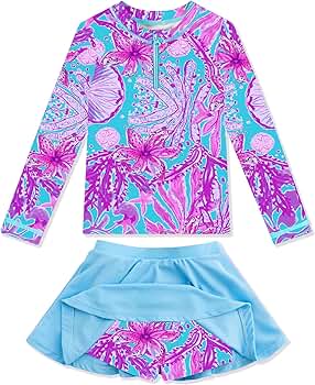 Amazon.com: Meteorito Todder Baby Girl Rashguard Set Flower
