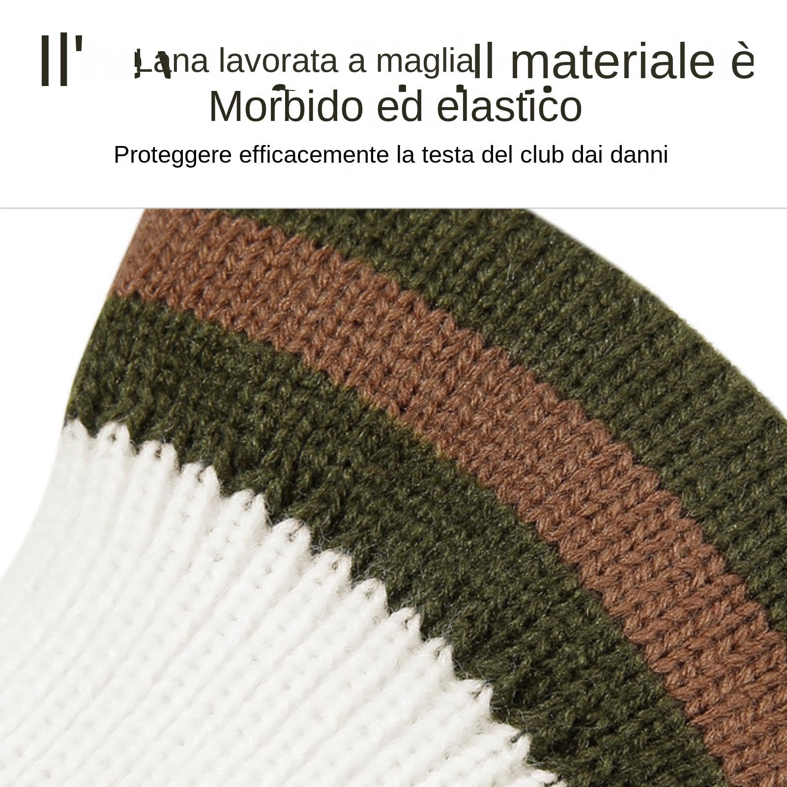 Copricapo da golf - Copricapo per mazze da golf lavorato a maglia, Copricapo ibrido per golf | Copricapo in maglia leggera da 3 pezzi Copertura protettiva morbida per collo lungo, copertura ib