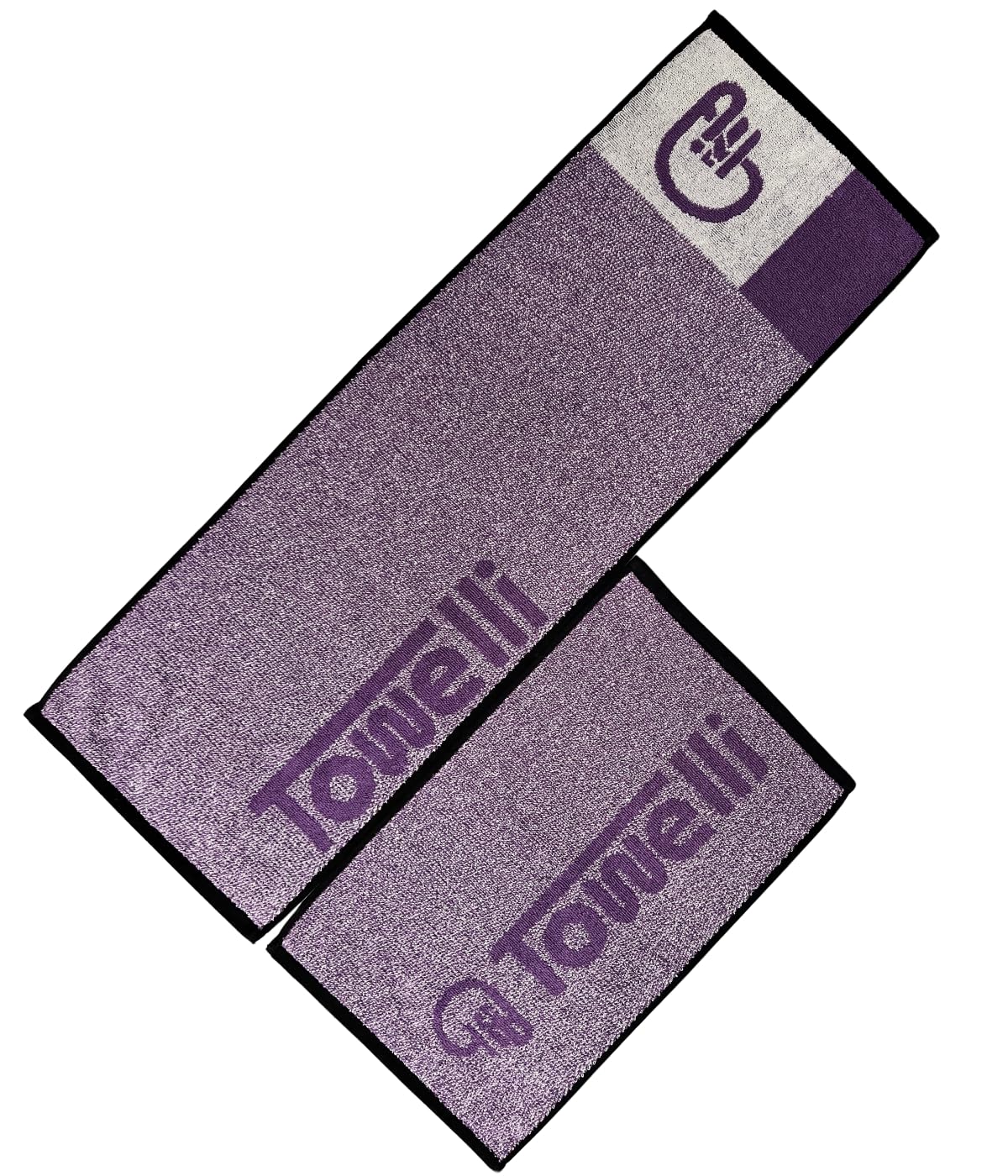 JWL Cotton Sports Towel, Quick Dry, Gym for Running, Travel, Beach, Swimming, Camping Hiking, Soft Absorbent Fitness (LILAC, 30X90CM, TOWELLI DESIGN BLACK HEM)
