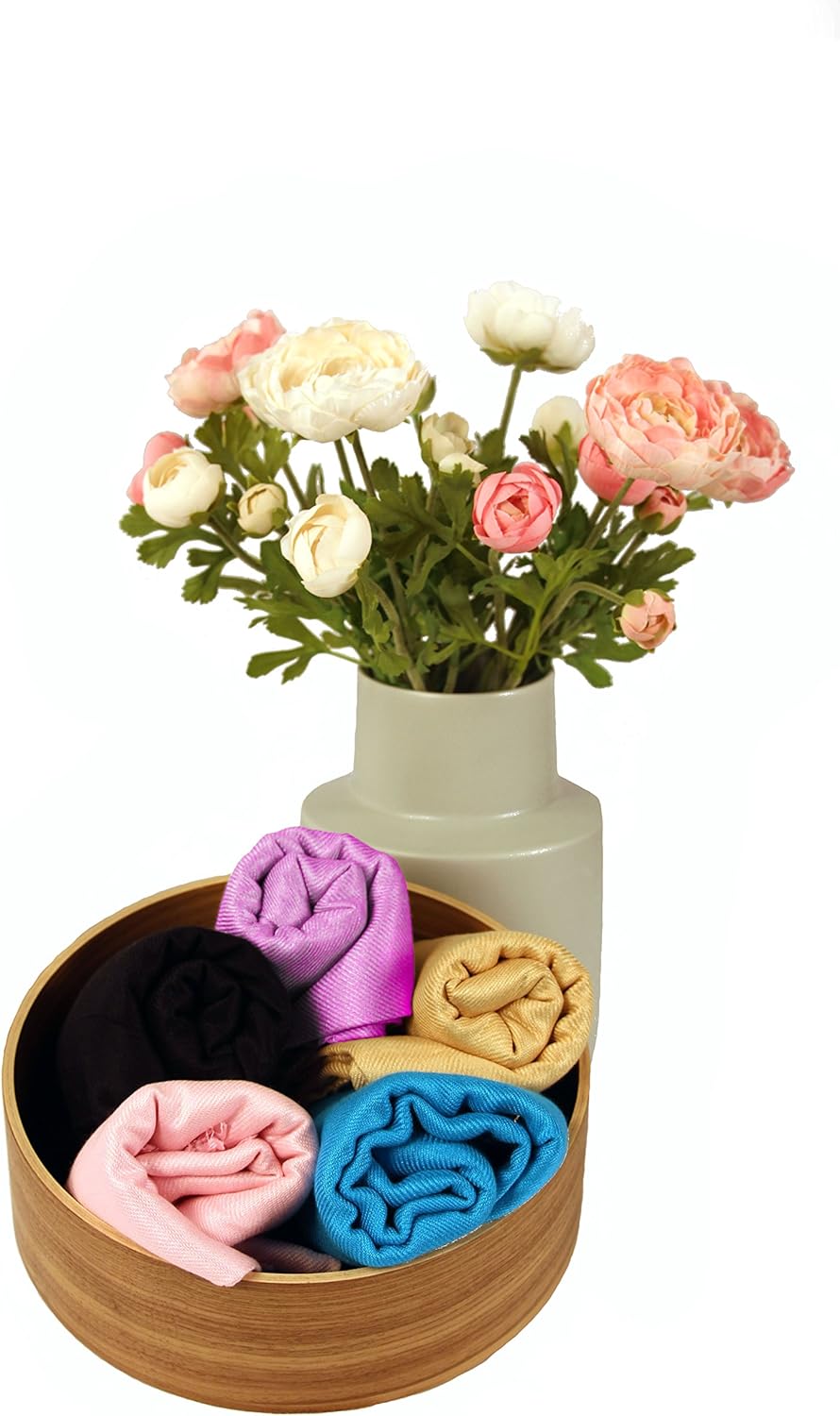 Sakkas Large Soft Silky Pashmina Shawl Wrap Scarf in Solid Colors Silver Grey