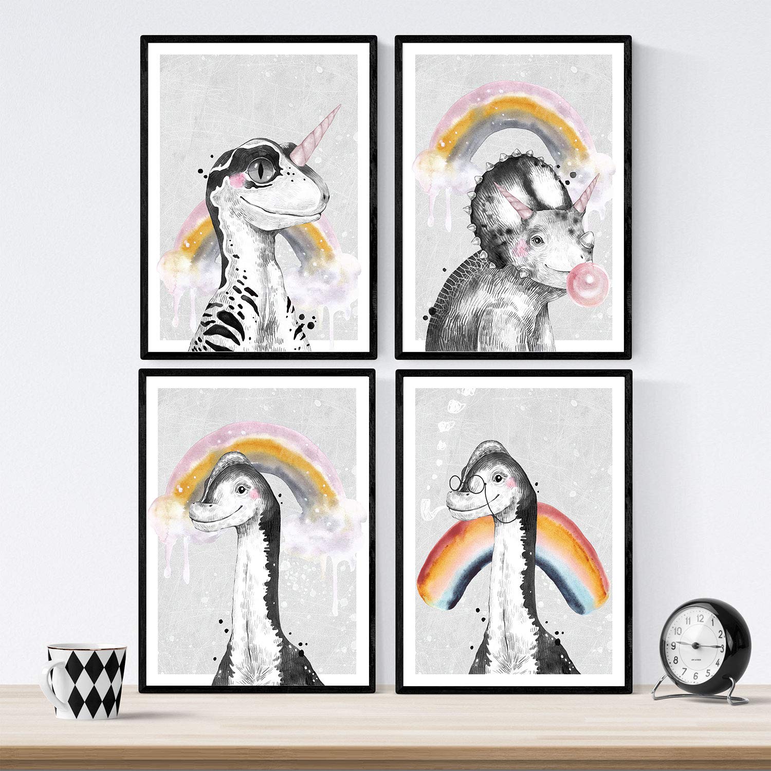 Nacnic Pack arociris Dinosaur posters. Dinosaur films for children. A4 size, Dinosaurs Arociris, 29.7L x 21W cm - Image 3
