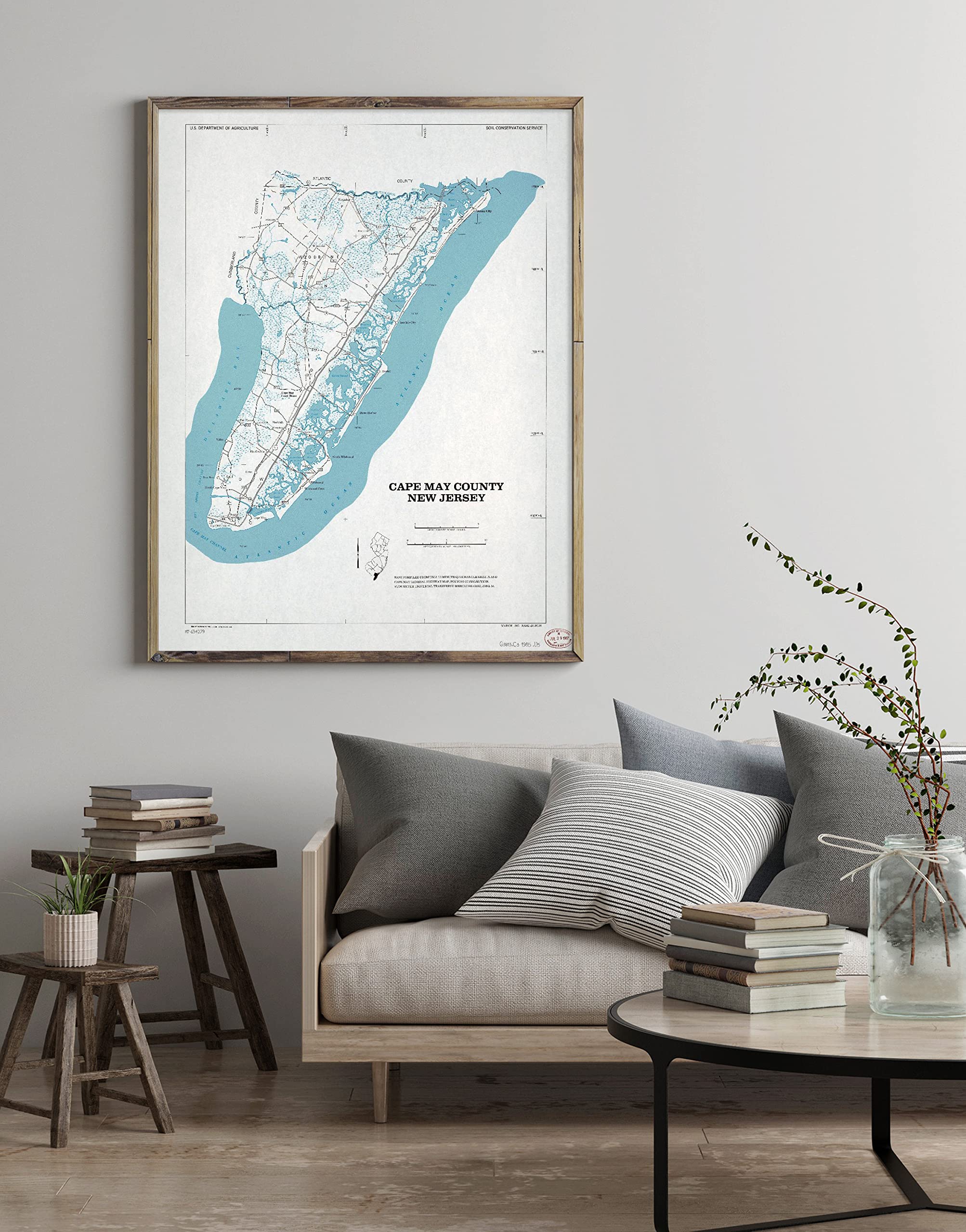 INFINITE PHOTOGRAPHS 1985 Map| Cape May County, New Jersey| Cape May County|Cape May County N.J|New Jersey|