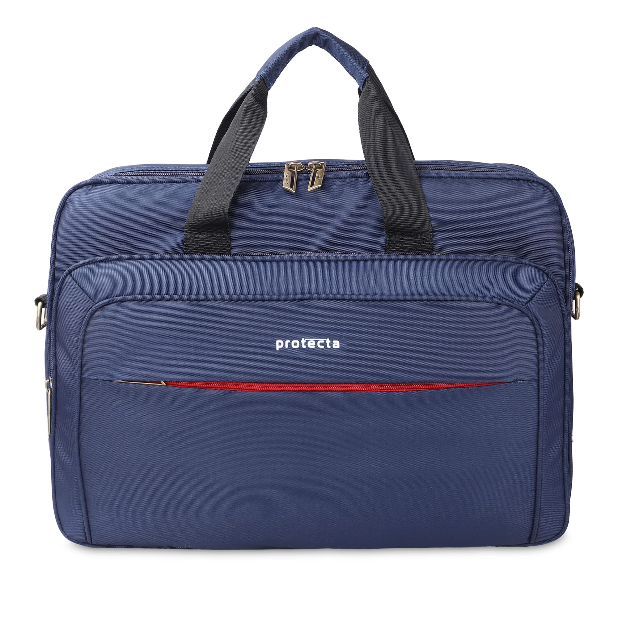 Protecta Staunch Ally Laptop Office Bag Briefcase for Laptops with Screen Size Up to 15.6 Inch - Navy Blue & Red (B09T6ZJHWC) Amazon Price History, Amazon Price Tracker