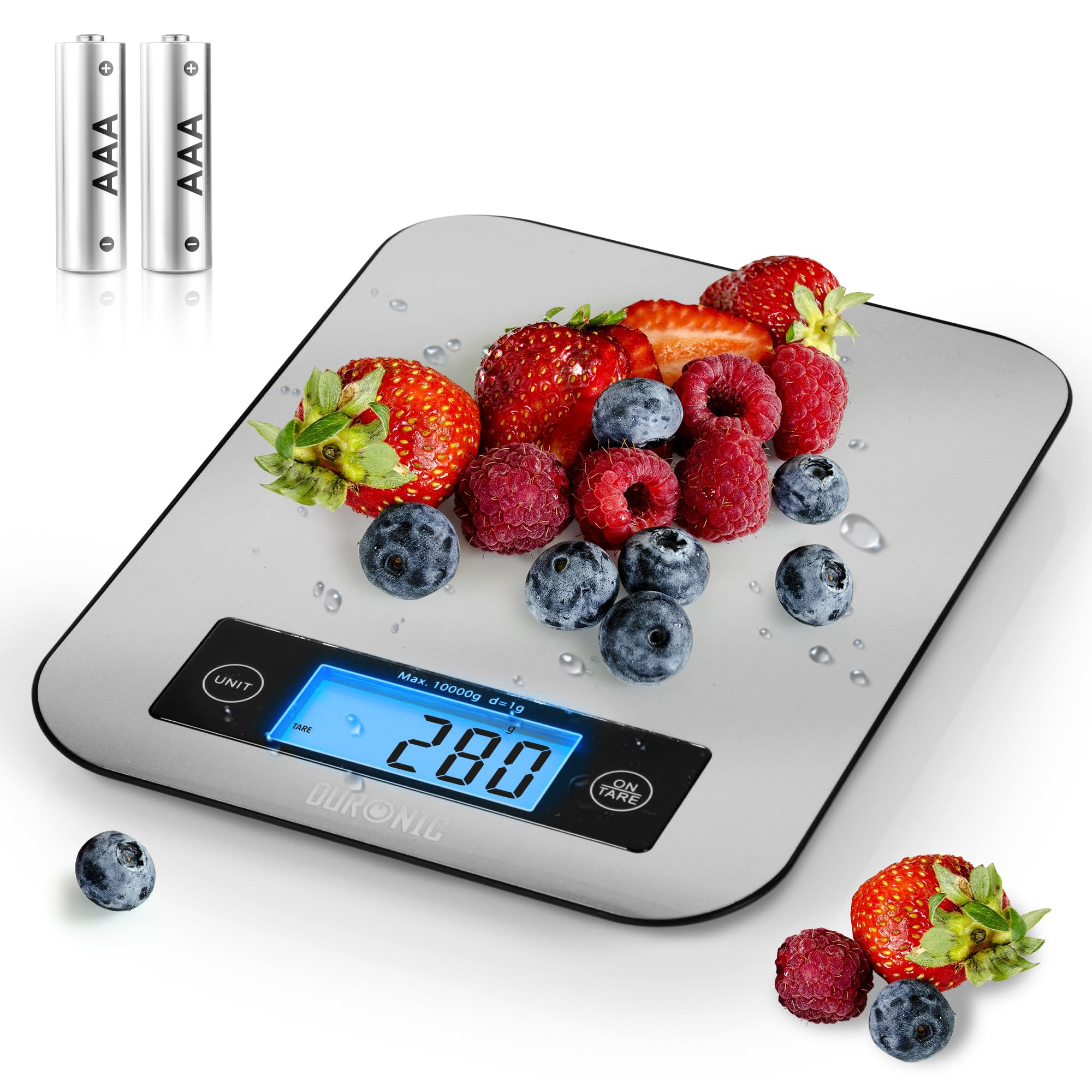 Sponsored Ad – Kitchen Scales KS1007 for Baking Postal Parcel Weigh 10KG Capacity| Silver | Tare | 1g Precision