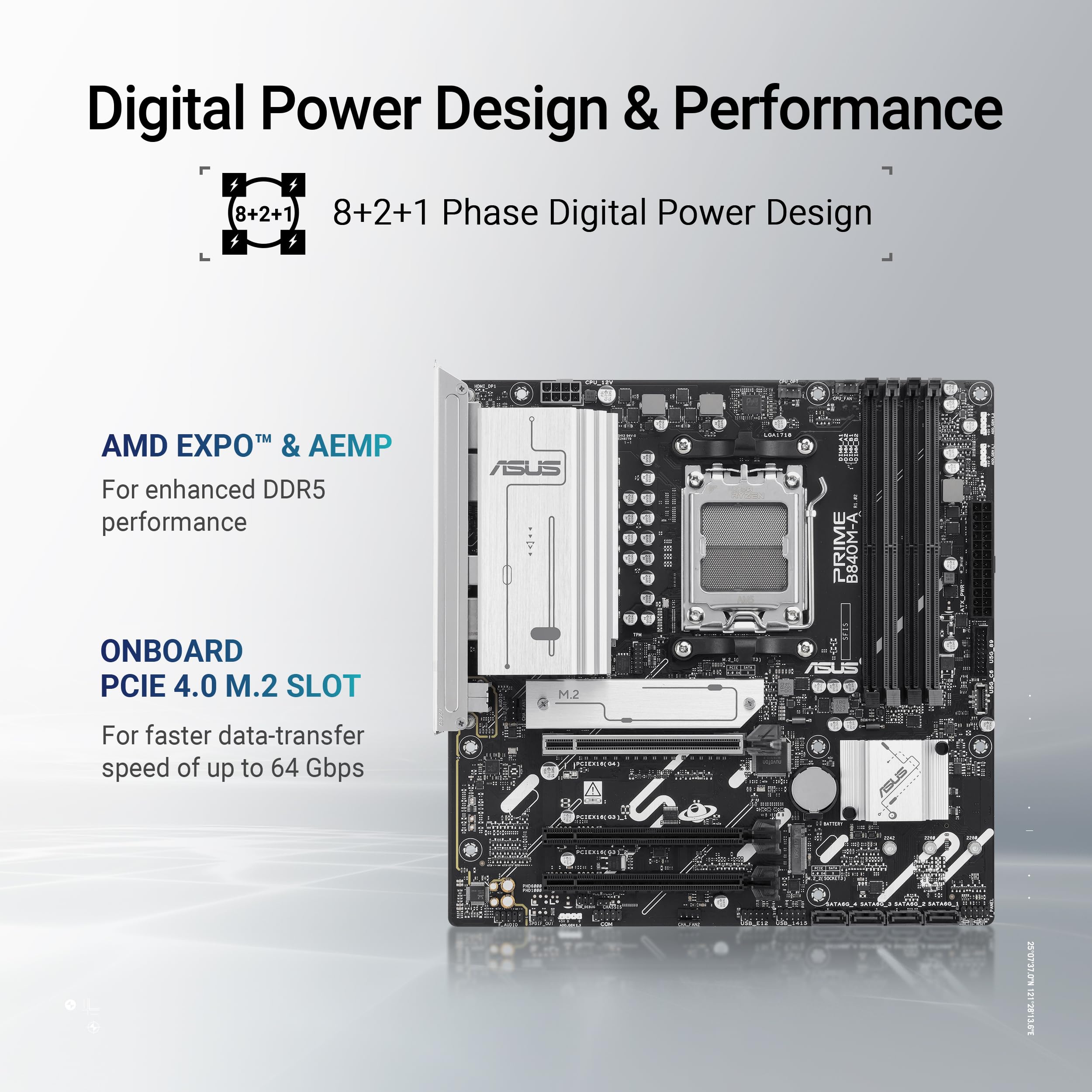 Amazon.com: ASUS Prime B840M-A-CSM Motherboard Socket AMD AM5 (AMD