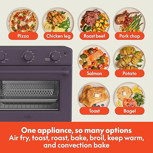 Miniatura 5 de bella Air Fry Toaster Oven, 7 Preset Cooking Options, Dishwasher-Safe EverGood Coated Trays Included, 60-Minute Auto Shutoff w Audible Timer, Power