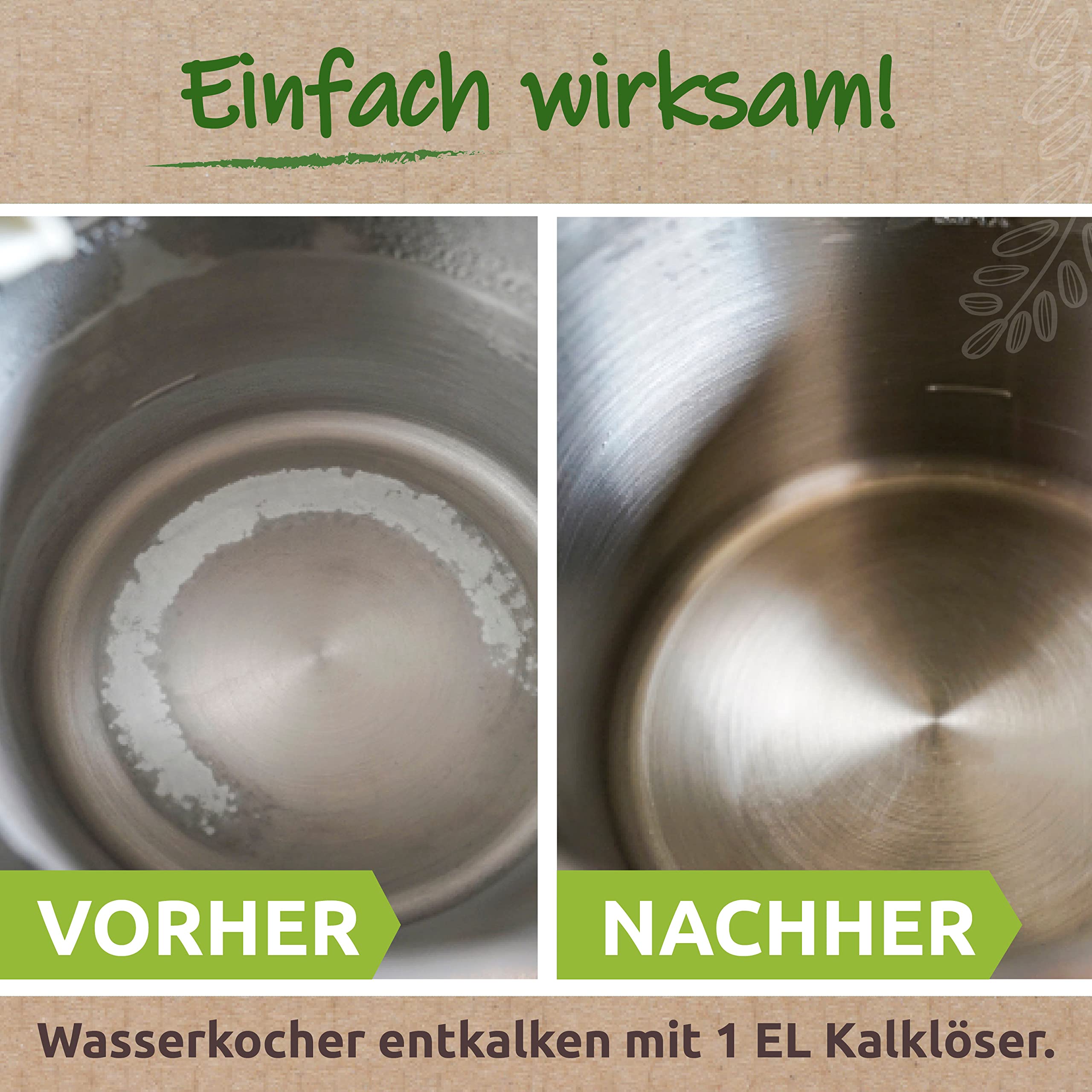Fischer's EM-Chiemgau® Blitzblank Kalklöser – Natürlicher Entkalker für Küche & Bad – Granulat mit Fruchtsäuren – Entfernt Kalkablagerungen umweltfreundlich – ECOCERT zertifiziert – 3,5kg