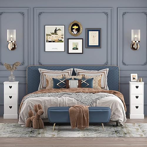 Miniatura 3 de Estantería de almacenamiento totalmente montada con 3 cajones de madera maciza color blanco