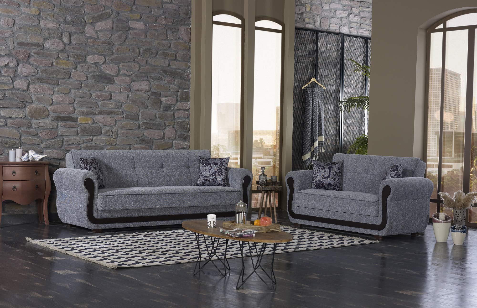 Istikbal Victoria Gray Sofa Bed VICTORIA6227D Comfyco
