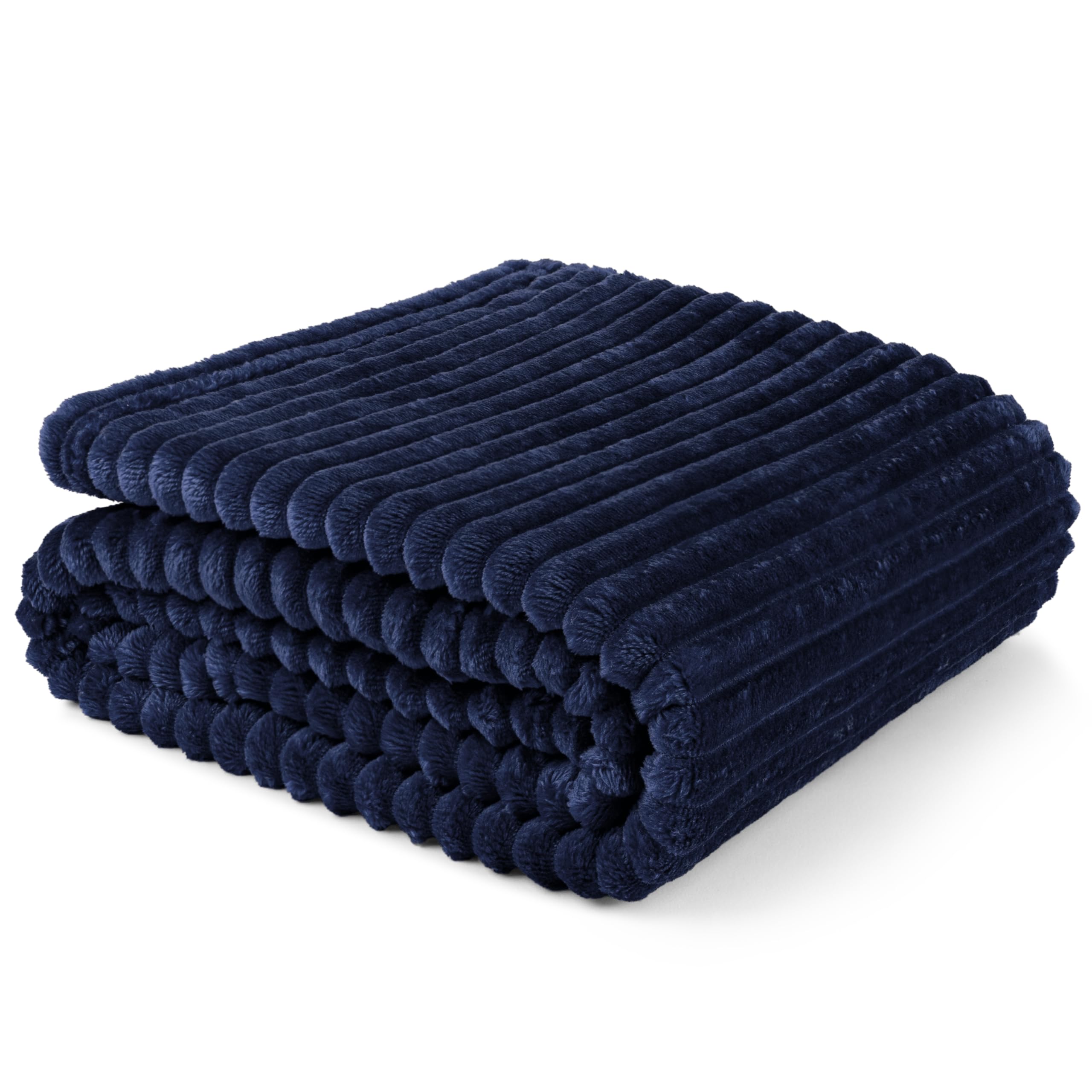 Amazon.com: PAVILIA Super Soft Fleece Throw Blanket Twin Navy Blue