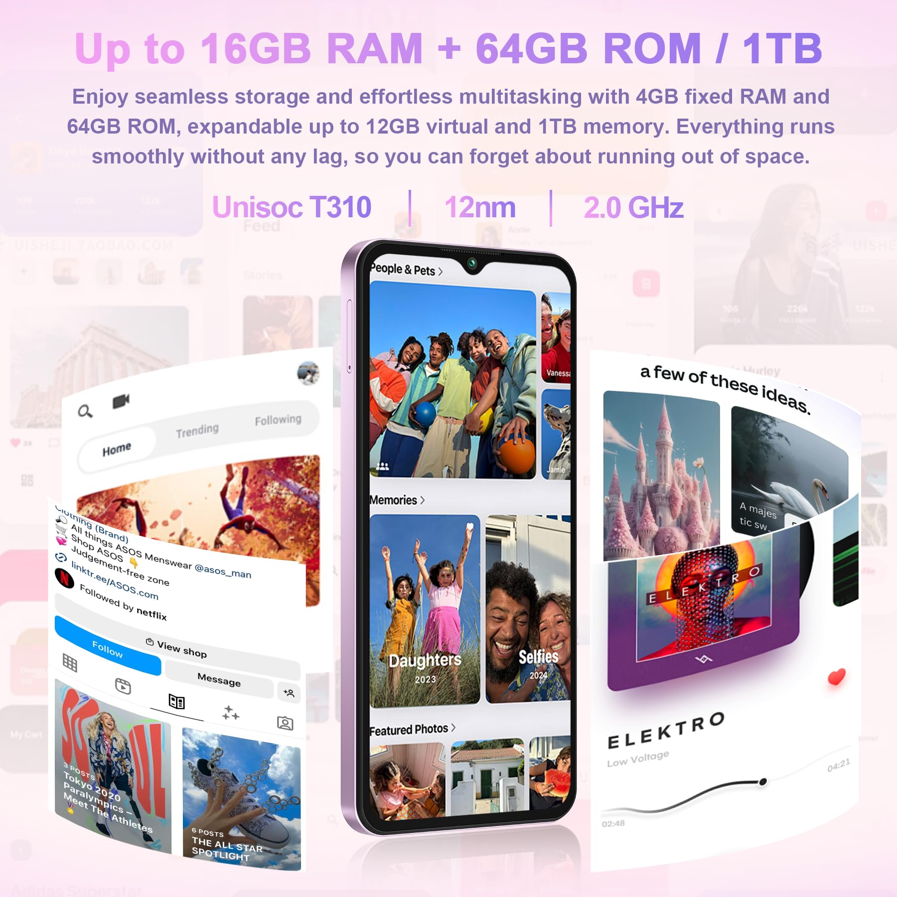 OUKITEL C3 Smartphone, 16GB+64GB/ 1TB Telefono Cellulare, 6.52" HD+ Cellulari e Smartphone, 5000mAh Cellulare Android, 13MP+5MP Telefoni Cellulari, Dual 4G SIM/Face ID/OTG/GPS/ 3.5mm Jack