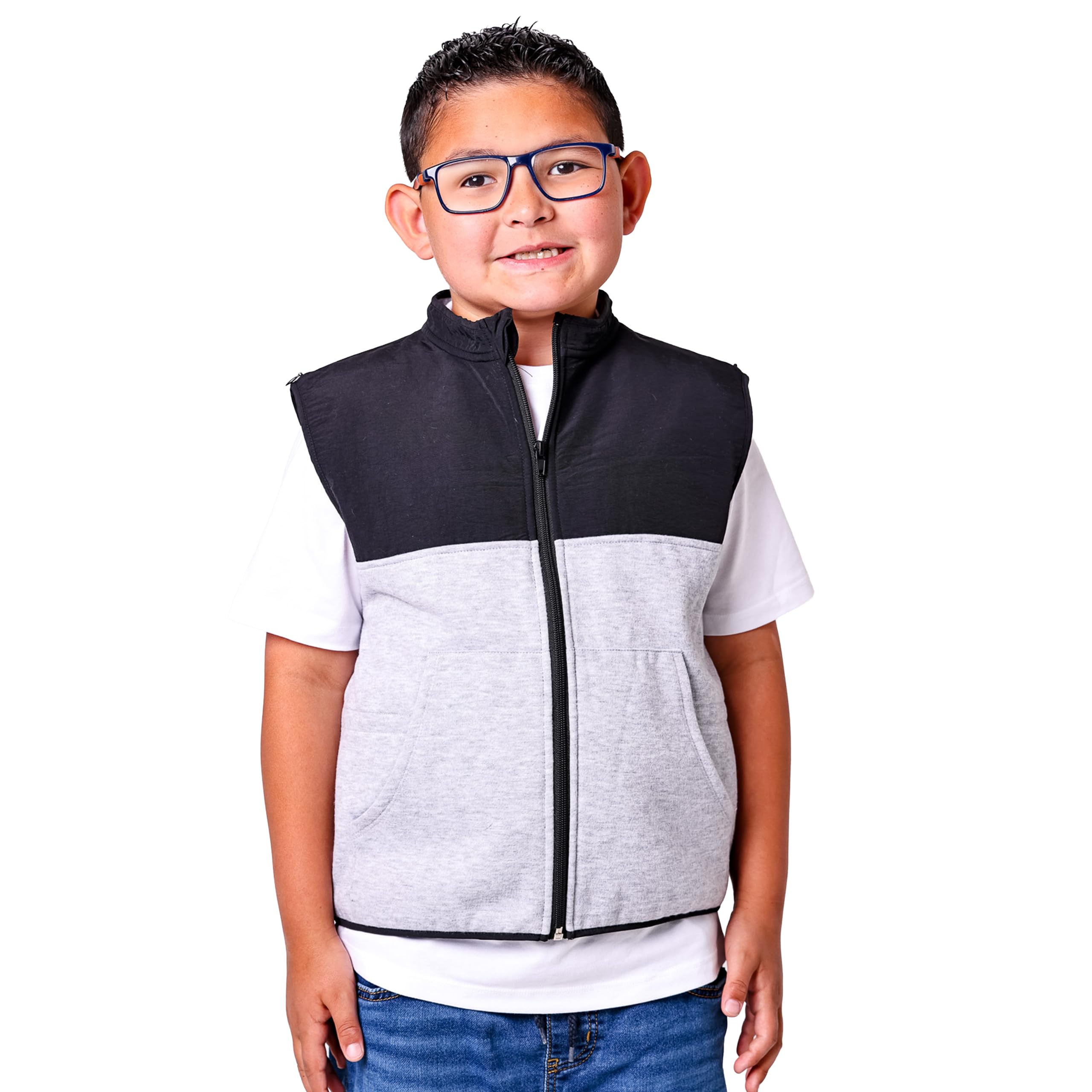 Harkla Weighted Vest for Kids | Adjustable Sensory Vest Designed Like Everyday Clothing, 12 Removable Weights for Focus, Regulation & Proprioceptive Input