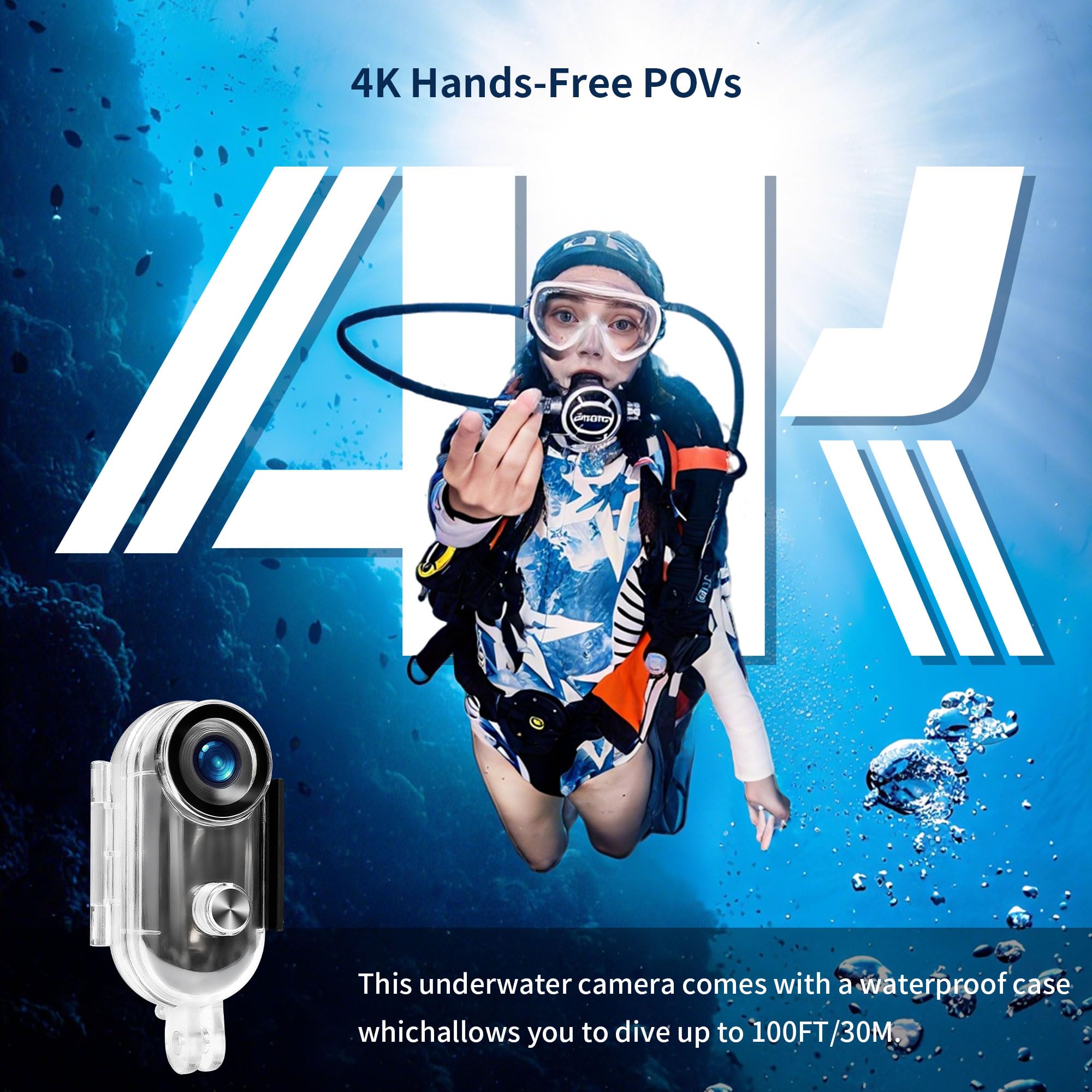 4K WiFi ボディカメラ Amazon | 4K サムアクションカメラ メモリーカード付き ミニボディ