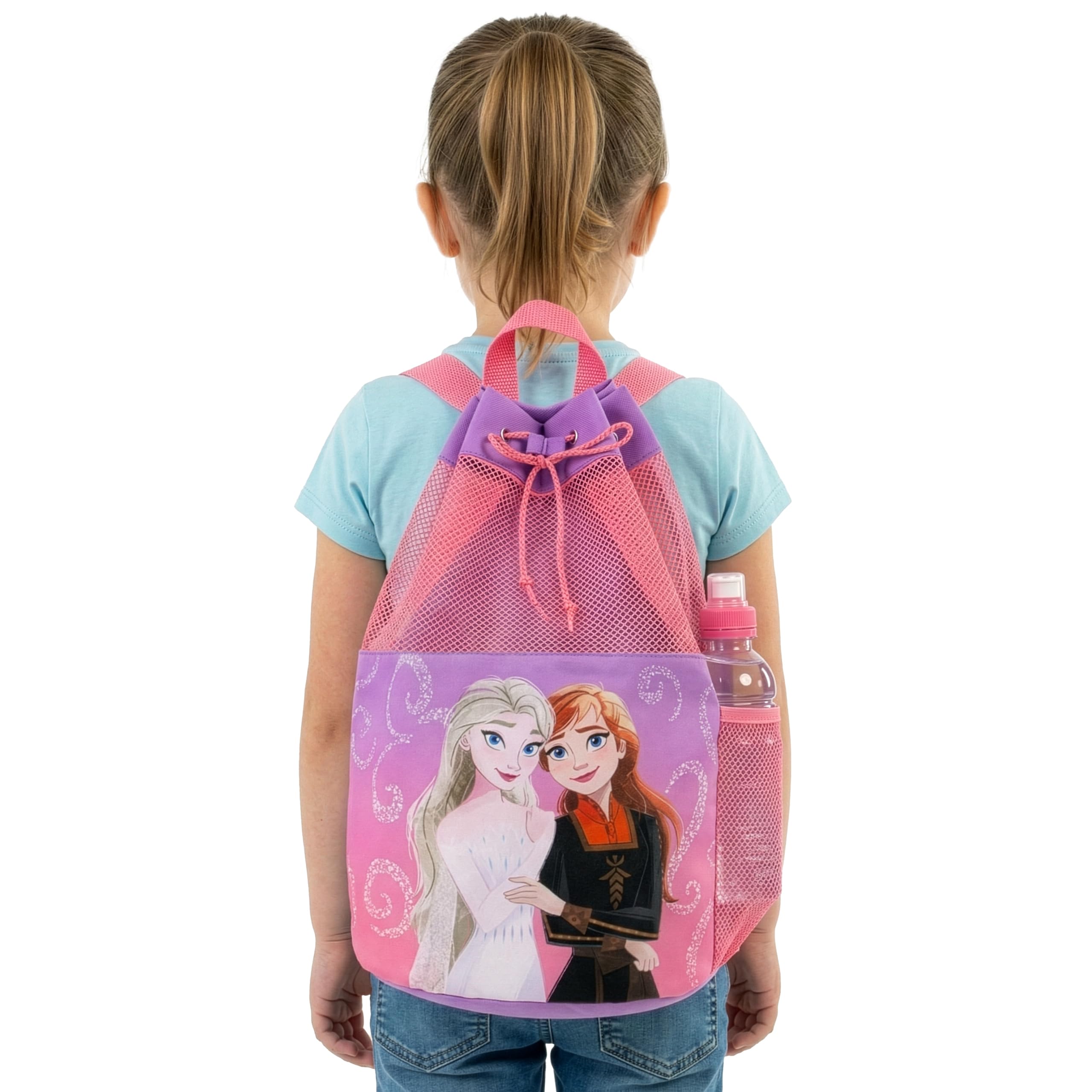 Disney Sac de natation La Reine des Neiges, sacs de natation Anna et Elsa, sac pour filles avec cordon de serrage - 2