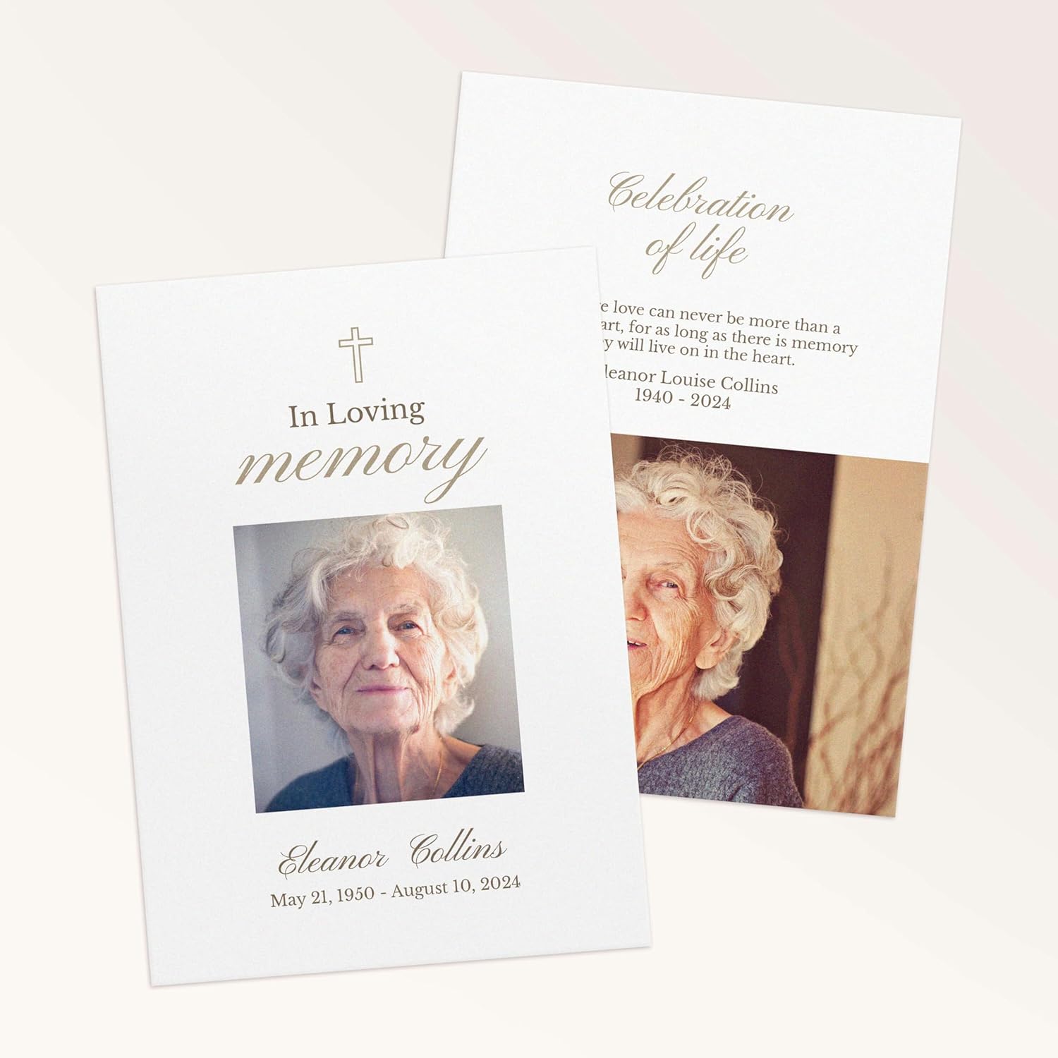 STAPLES Custom 5W"x7L" Cards - Double-Sided 14 pt Matte Invitation with Envelopes - Ideal for Announcements, Parties, and Celebrations (Memorial Light)