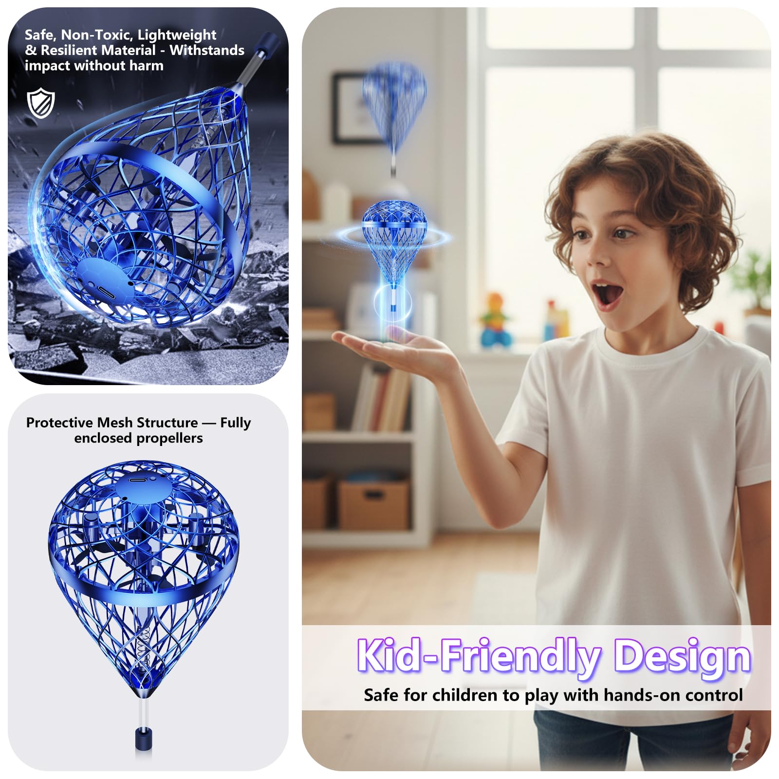 Flying Orb Ball Lite Toy with AI Motion Control & 360° Flip - Image 4