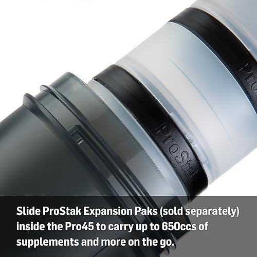 Miniatura 6 de BlenderBottle Pro45 botella mezcladora transparentenegro 45 oz GrisNegro