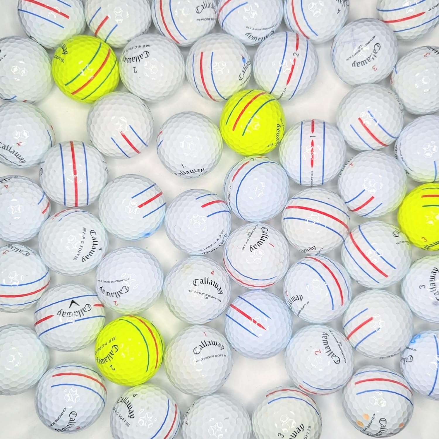 Afford-A-Ball Golf. (25 Pack) Triple Track Golf Ball Mix, Chrome Soft & ERC Used and Recycled for Callaway Golf Balls. Golf Supplies for Men & Women. Premium Golf Balls.