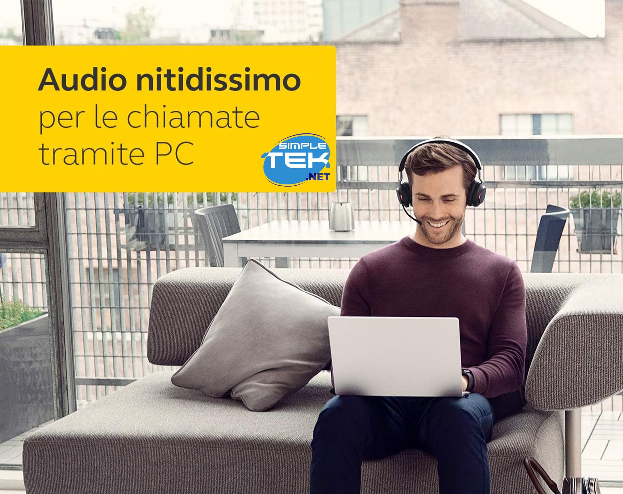 SIMPLETEK - Adaptador Link 370, USB-A Bluetooth para auriculares de oficina Evolve – Compatible con Microsoft Teams (Reacondicionado)
