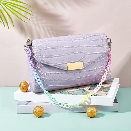 Miniatura 3 de PH PandaHall Anillos de enlace de acrílico, 800 unidades, 8 colores, conectores ovalados de enlace rápido, anillos de enlace abiertos, anillos de