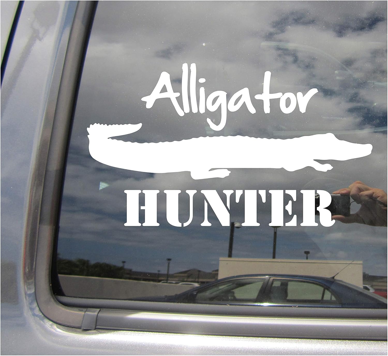 - Alligator Hunter - Gator Hunting Florida Alabama Louisiana Texas Georgia - Cars Trucks Moped Helmet Hard Hat Auto Automotive Craft Laptop Vinyl Decal Store Window Wall Sticker 01512