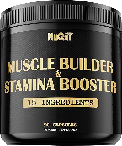 Nuqiit Suplemento de constructor muscular con monohidrato de creatina, 500 mg Tribulus Terrestris 6000 mg y más, apoya la fuerza, la resistencia y