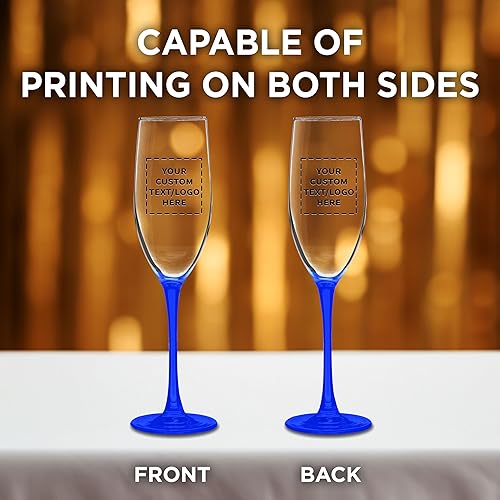 Miniatura 6 de DISCOUNT PROMOS Copas de champán personalizadas ARC Connoisseur de 8 onzas, paquete a granel de 100 unidades, personalizado - Vajilla elegante para