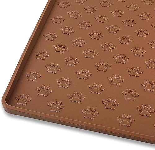 Ptlom Mantel individual para mascotas, para perros y gatos, impermeable, de silicona, para alimentos y agua, para perros pequeños, medianos y