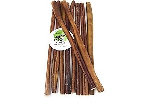 12-Inch Standard Bully Sticks for Dogs Made in USA- 20oz (10-11) Grain-Free...