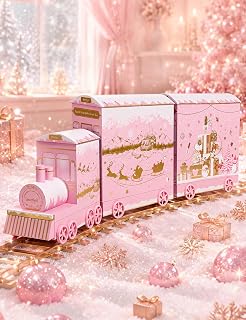 Beetles Christmas Miracle Express 2026 Advent Calendar Gift Box | 24 Days Christmas Countdown Calendar Gel Polish Nail Art Set with UV Light, Nail Tips, Holiday Surprises Gifts for Women