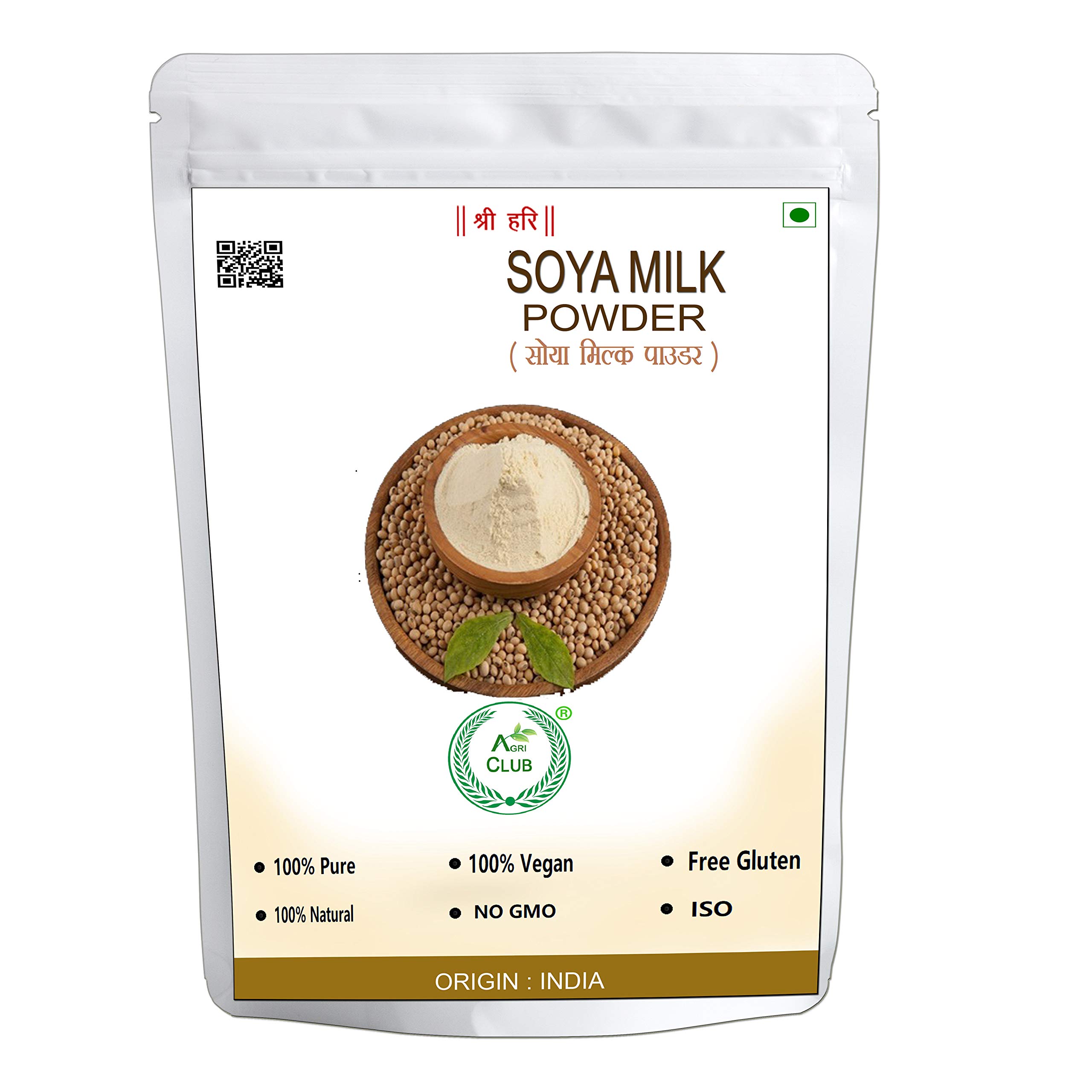 Soya Milk Powder 1kg | Plant-Based | Vegan Milk Alternative | Non-GMO and 35% Protein | Agri Club