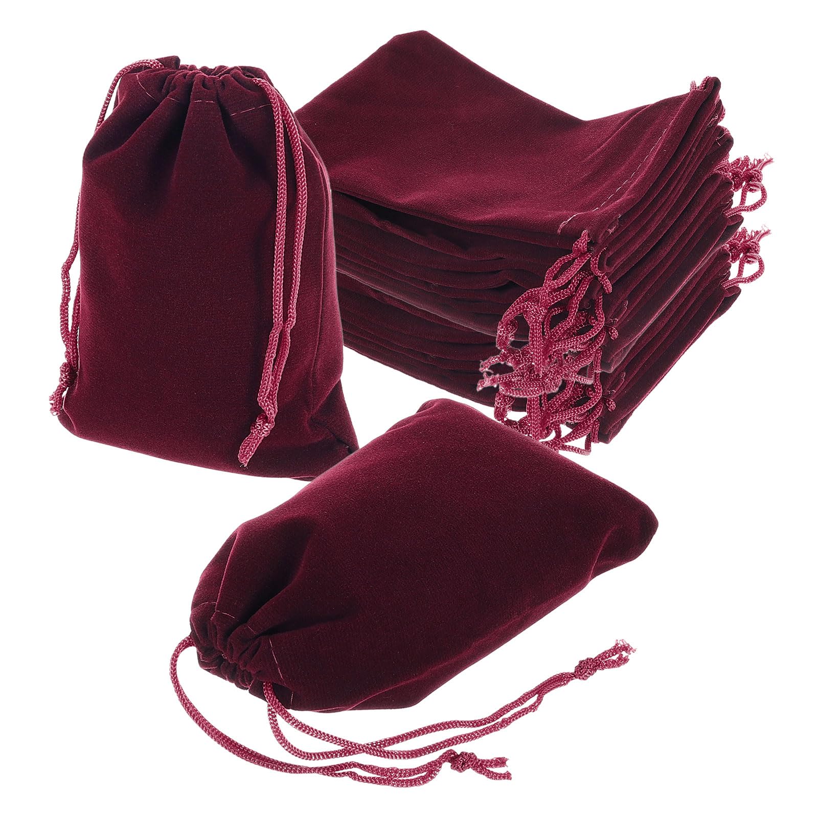 uxcell 20 Pcs Velvet Drawstring Bag, 4 x 5 Inch Jewelry Velvet Pouches Gift Bags for Wedding Party Favor Candy Jewelry Packaging Organizing Storage,