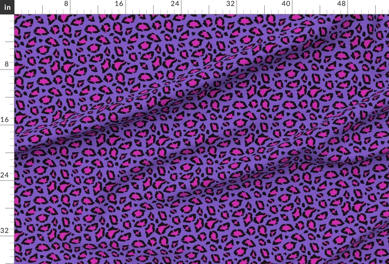 Spoonflower Fabric - Leopard Print Hot Pink Purple Printed on Upholstery Velvet Fabric by The Yard - Upholstery Home Decor Bottomweight Apparel
