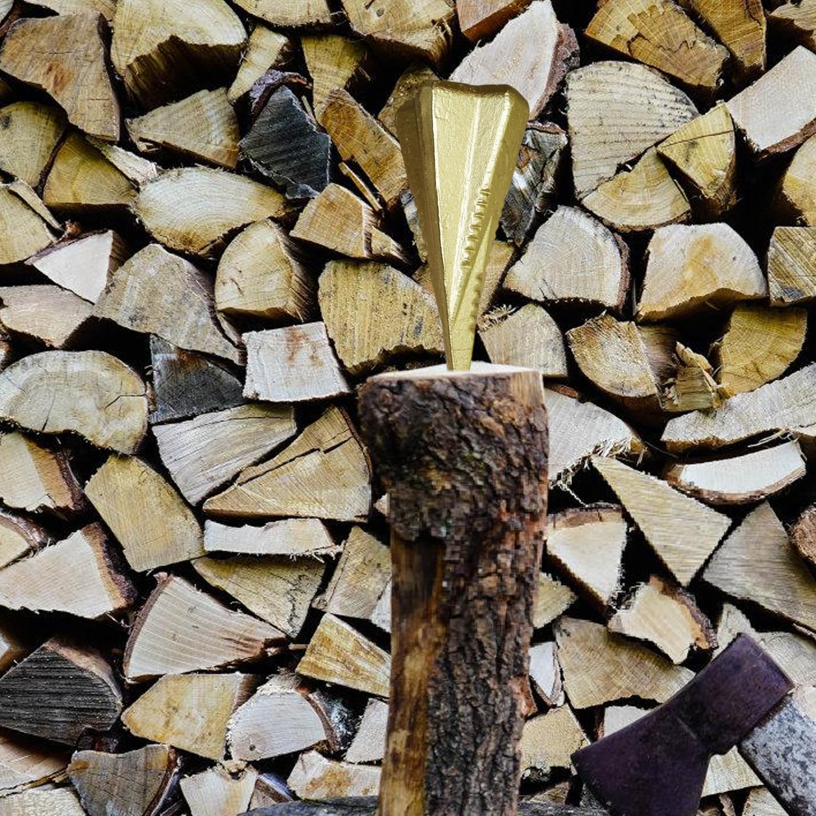 Cales de séparation 4 directions en acier pour bois de chauffage, 1,8 kg