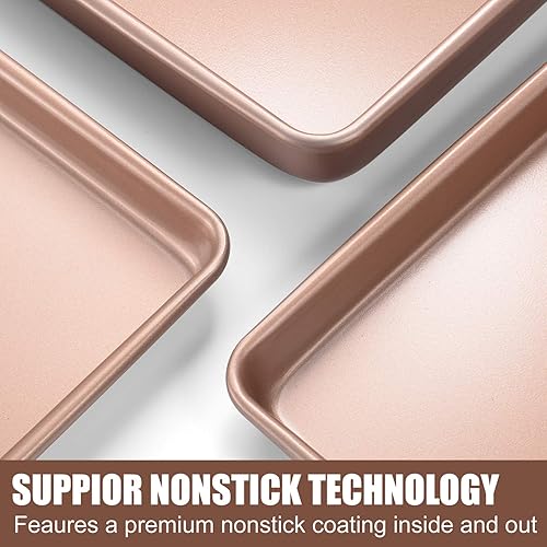 Miniatura 3 de Hoja de galletas de sartenes,Juego de 3 sartenes para hornear profundas,Juego de 3 bandejas para hornear profundas,Bandejas de hornear de 3 piezas