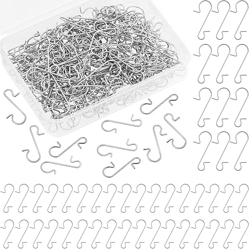 Tatuo 240 ganchos para adornos navideños en forma de S, ganchos para adornos de árbol de Navidad con caja de almacenamiento para decoración del