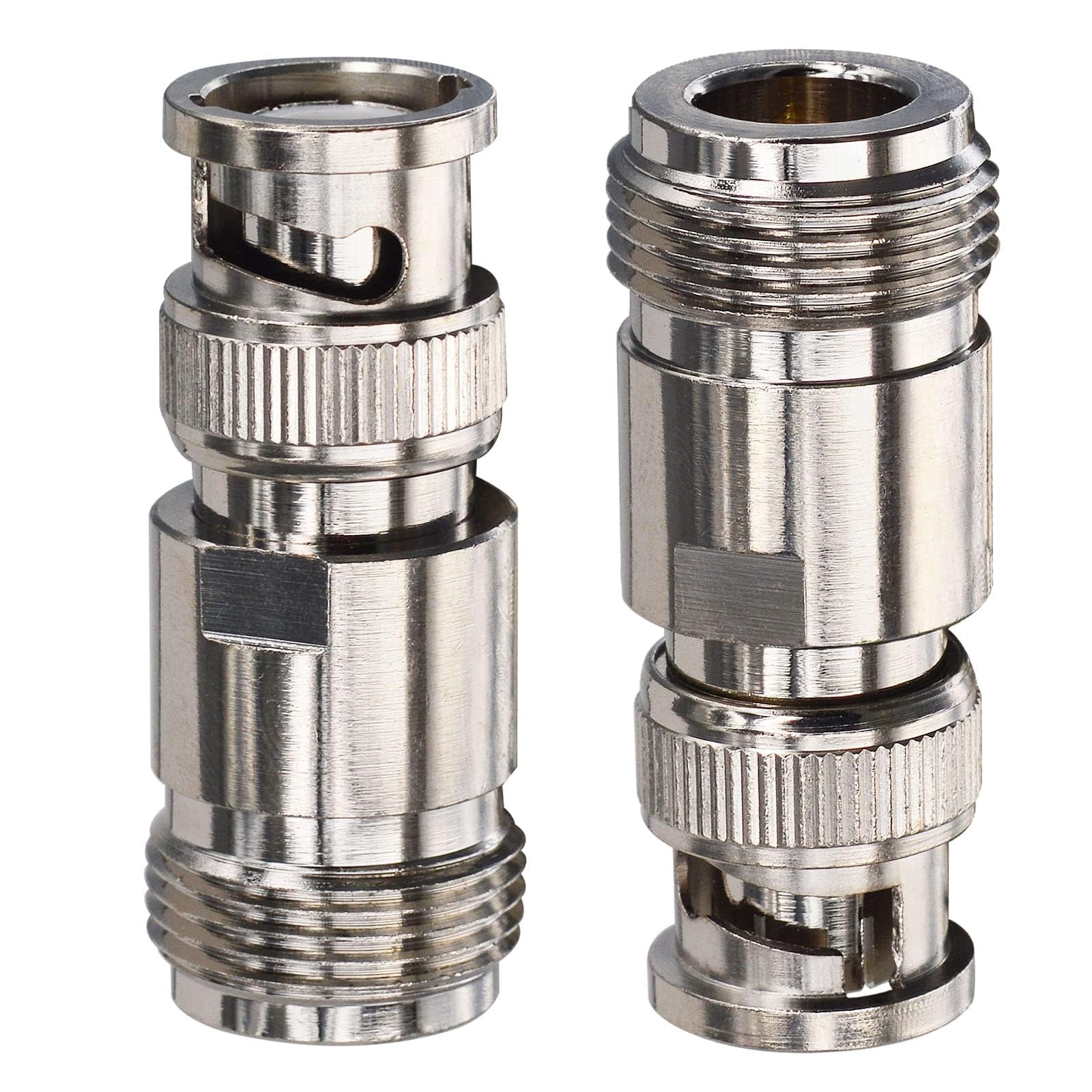 BOOBRIE BNCオス- Nメスコネクタ N型コネクタ 同軸コネクタ NJ-BNCP コネクタ 接続・延長ケーブル モバイル 無線機 アンテナ ラジオ アナライザー 2個セット