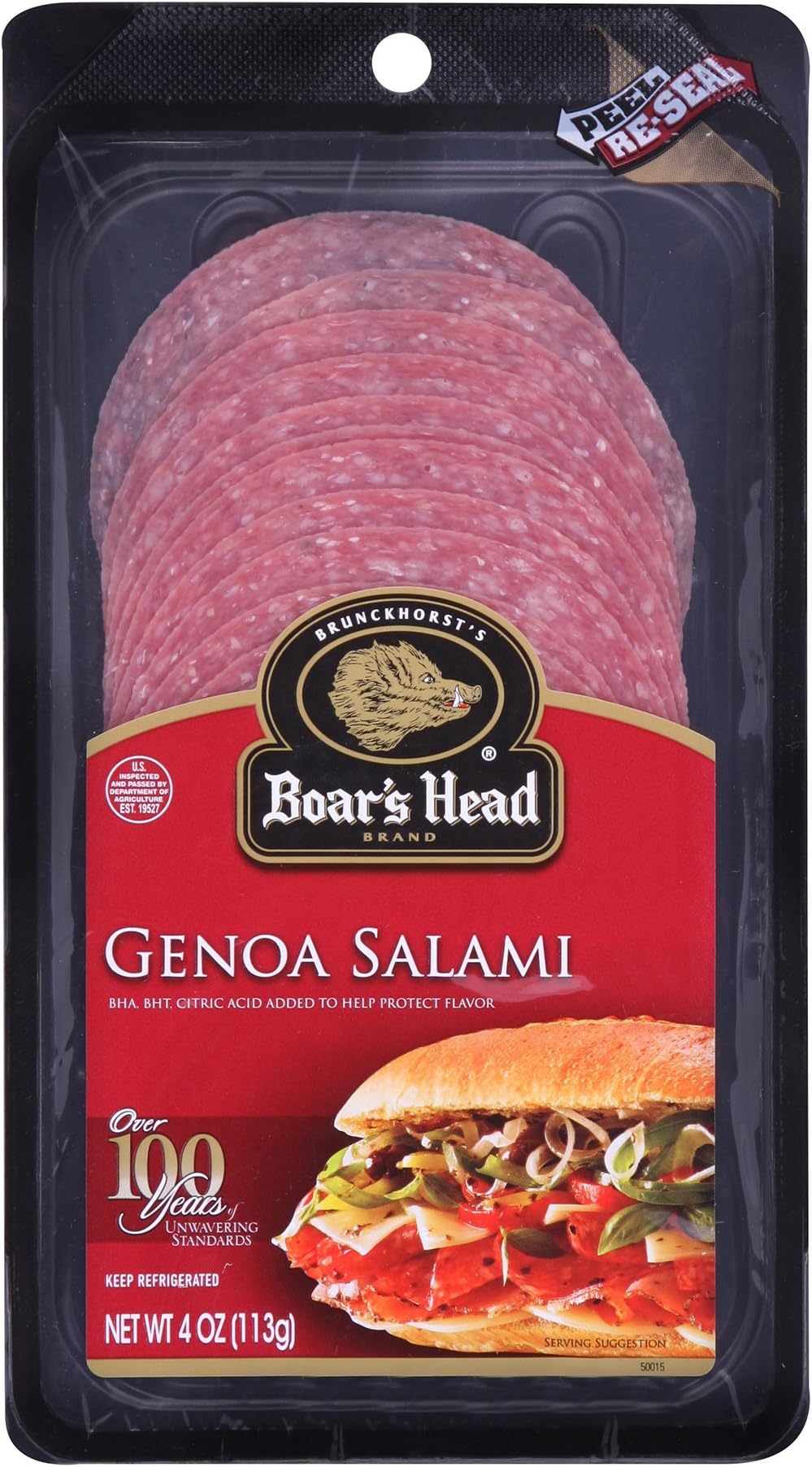 Boars Head, Slice Genoa Bh, 4 Ounce