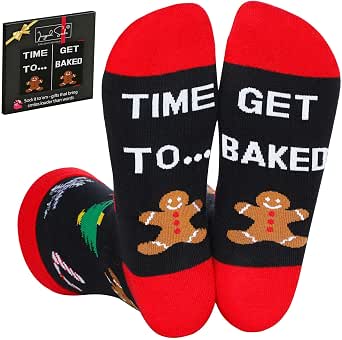 IRISGOD Funny Christmas Socks for Men & Women - Novelty Xmas Gifts