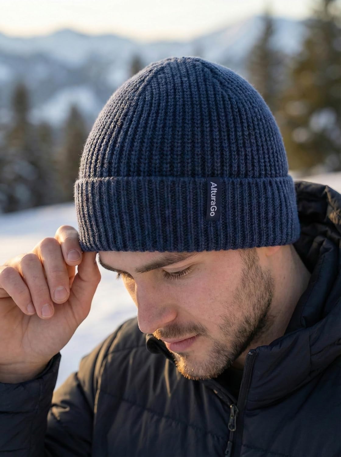 Beanie for Men Women Unisex Winter Hat Cuffed Thick Chunky Knitted Beanies Skull Cap - Image 3