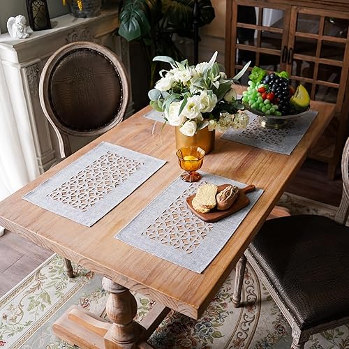 Miniatura 9 de ARTABLE Camino de mesa rectangular de tela para el hogar, jardín, con borde bien recortado para pícnics, interiores y exteriores, comedor, mesas