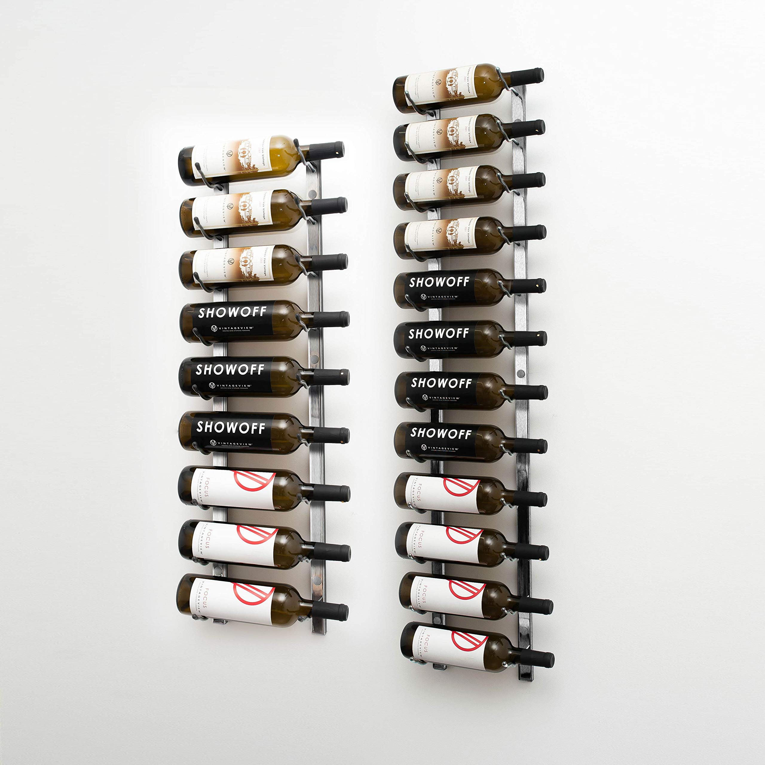 Buy W Series Pro Wine Rack 7 Single Stack, Metal Wall ed Wine Rack Modern, Easy Access Wine