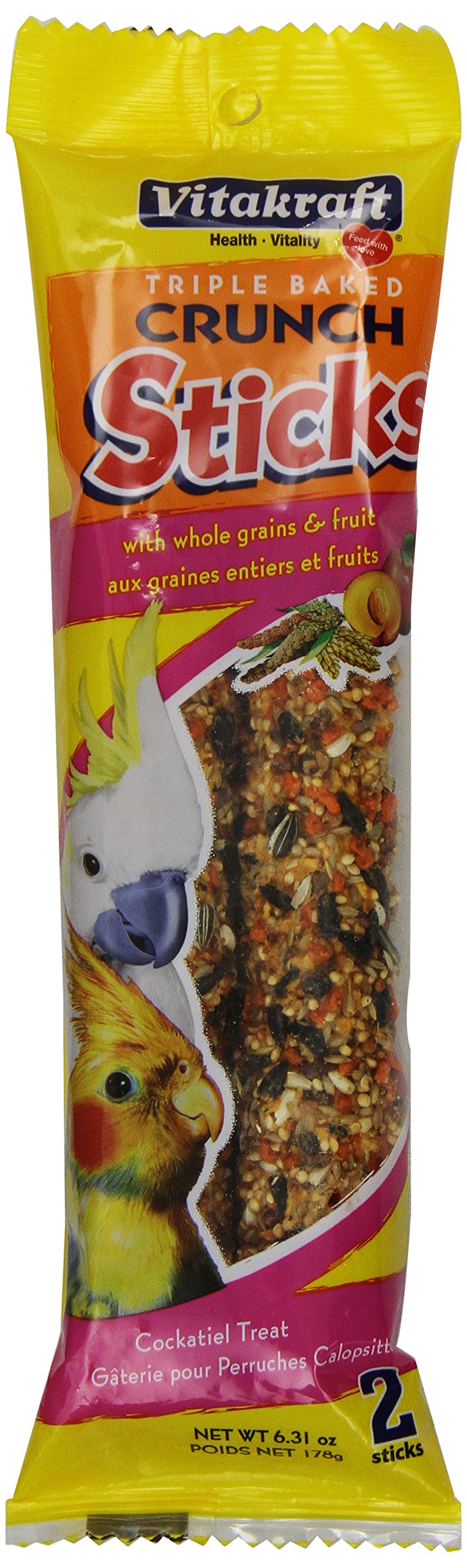 Vitakraft Cockatiel Whole Grains And Fruit Treat Sticks 31