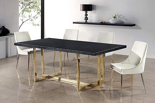 Miniatura 63 de Meridian Furniture Karina Collection Modern - Silla de comedor contemporánea tapizada de terciopelo con patas de metal resistentes. Gris,Negro