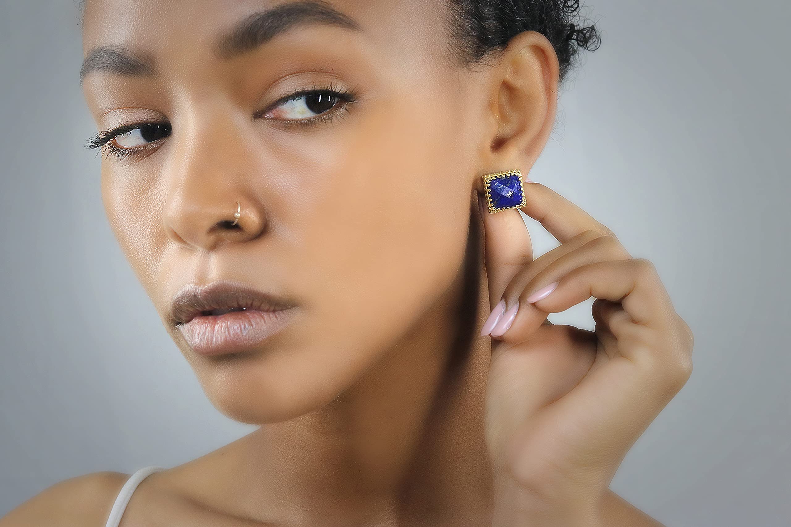 14k Oro Pendientes con Piedra de la Luna - Facetado Pendientes de Piedra de Nacimiento de Junio, Pendientes Boho para Mujeres, Pendientes Formales para Ocasiones - con Caja de Regalo