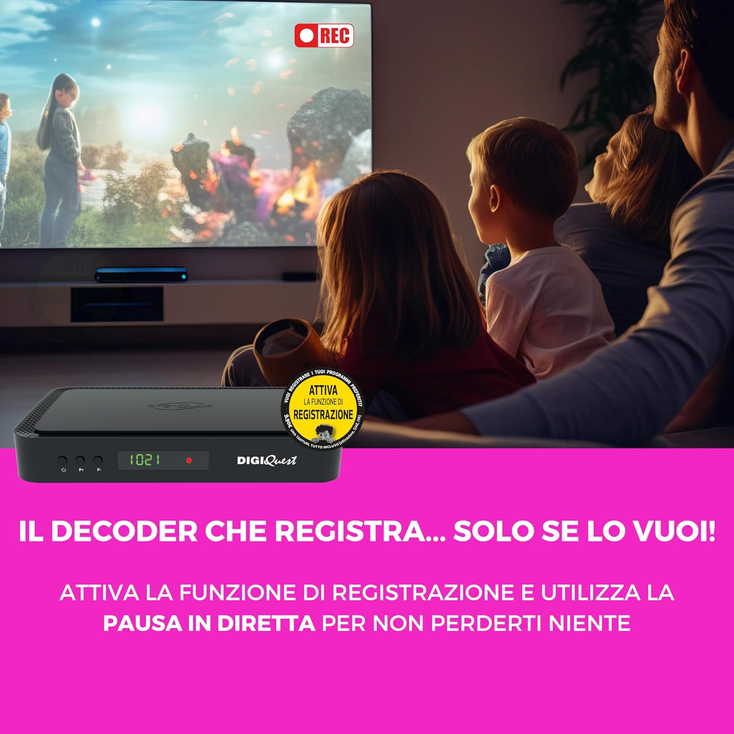 Image illustrating the recording feature of the DIGIQUEST Q80 decoder