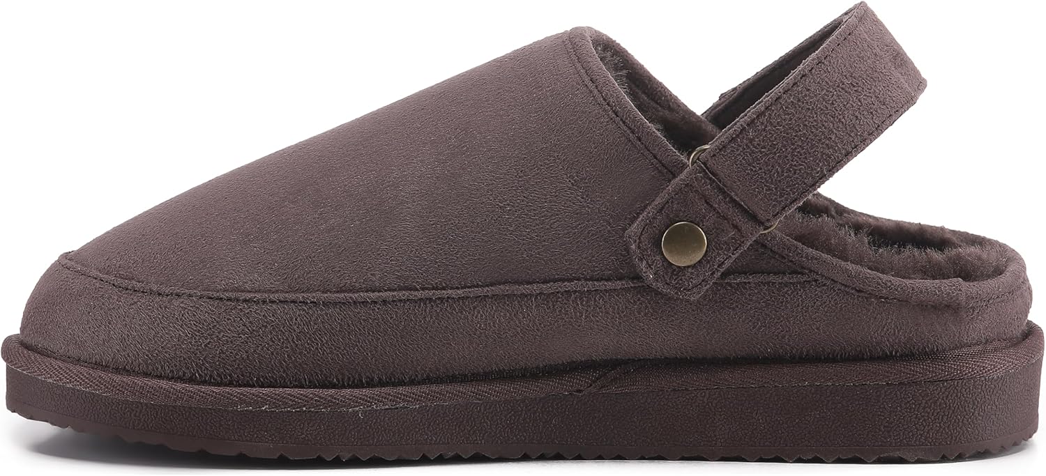 POLAR Women’s Suede Comfort Faux Fur Clogs – Breathable Slip-On with Adjustable Strap & Lightweight Durable Sole – Casual Everyday Footwear for Home, Travel & Walking - Image 2