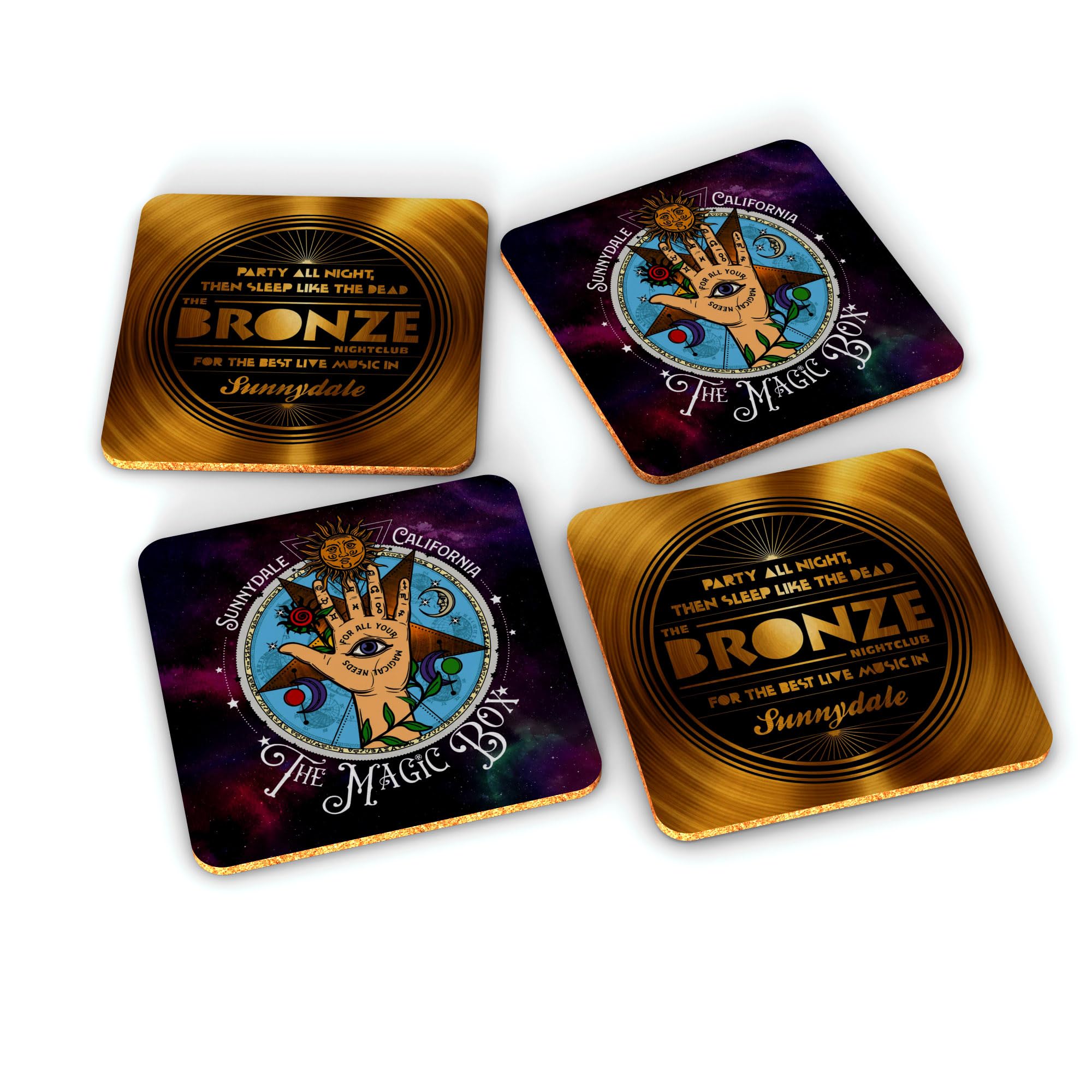 Cultzilla Multicolor Buffy The Vampire Slayer Coasters Inspired By The Classic Tv Series