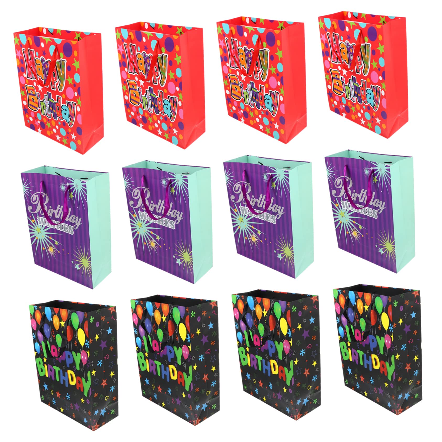 Healvian 12 Piezas Bolsas con Asas Diseño para Cumpleaños y Fiestas Aleatorio para y