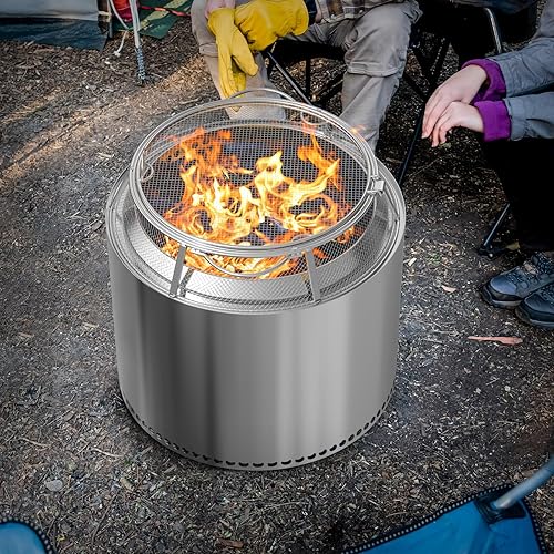 Miniatura 7 de AJinTeby Protector para fogata para estufa sola, pantalla protectora de chispas de acero inoxidable, pantalla protectora de chispas para estufa